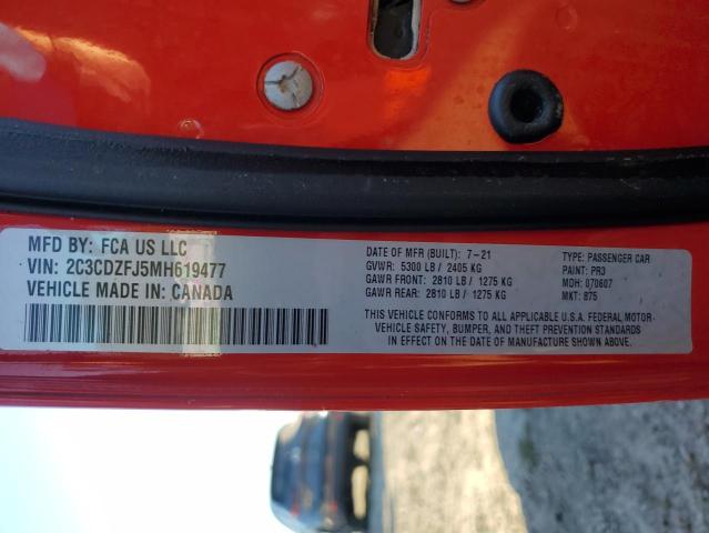 2021 DODGE CHALLENGER - 2C3CDZFJ5MH619477