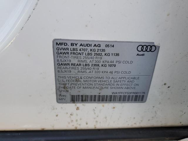 2015 AUDI Q3 PRESTIG WA1FFCFS3FR001175