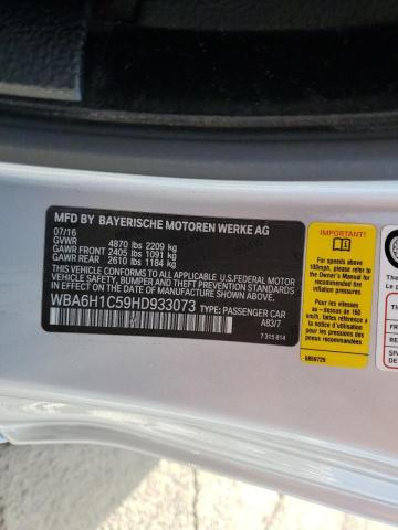 2017 BMW 640 I WBA6H1C59HD933073