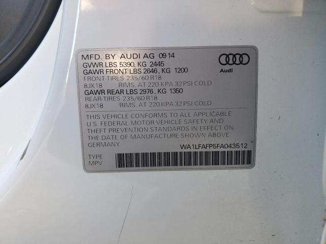 VIN WA1LFAFP5FA043512 2015 Audi Q5, Premium Plus no.13