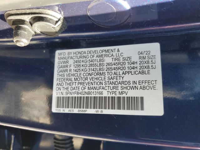 2022 HONDA PASSPORT E - 5FNYF8H02NB013166