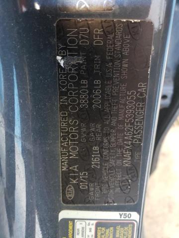 VIN KNAFX4A62F5393055 2015 KIA Forte, LX no.12