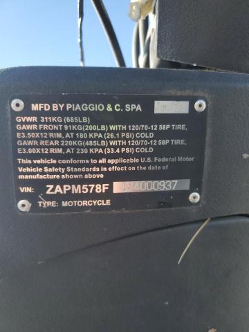 2009 PIAGGIO FLY ZAPM578F194000937