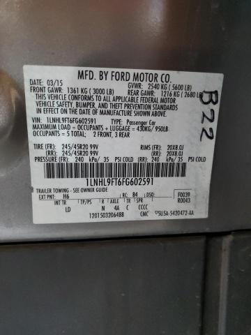 2015 LINCOLN MKS 1LNHL9FT6FG602591