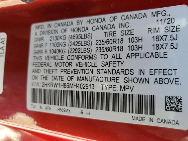 2021 HONDA CR-V EXL - 2HKRW1H86MH402913