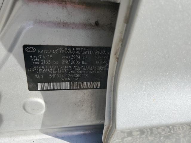 2017 HYUNDAI ELANTRA SE - 5NPD74LF2HH069758