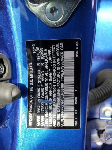 2020 HONDA CIVIC SPOR - SHHFK7H41LU406989