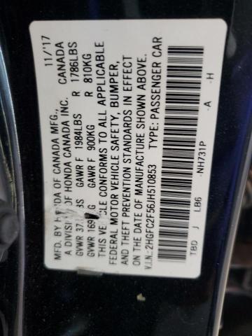 2018 HONDA CIVIC 2HGFC2F56JH510853
