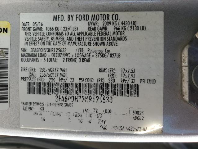 VIN 3FA6P0H73HR125633 2017 Ford Fusion, SE no.13