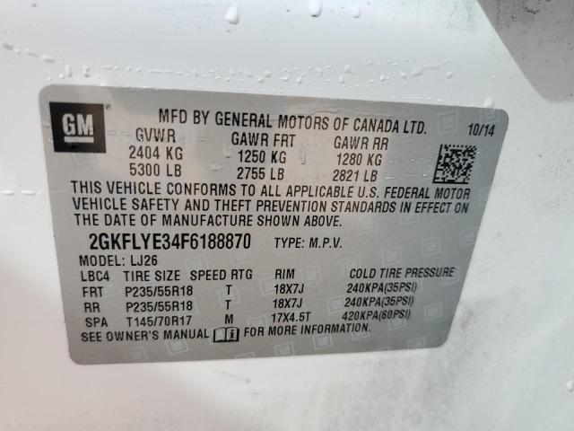 VIN 2GKFLYE34F6188870 2015 GMC Terrain, Slt no.13