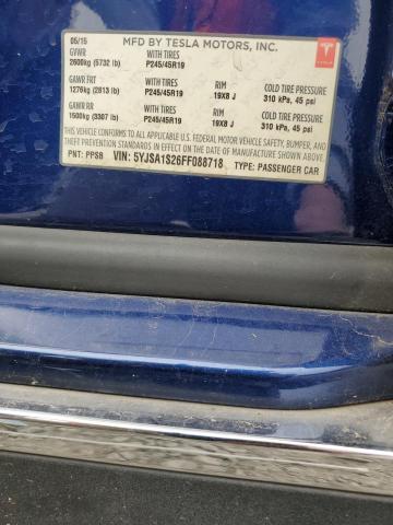 2015 TESLA MODEL S 70 - 5YJSA1S26FF088718