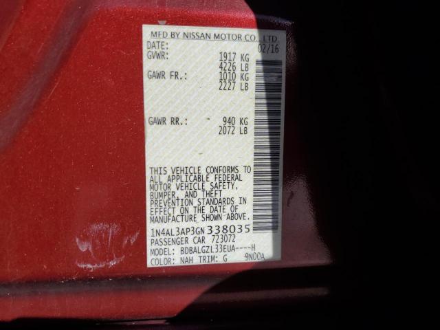 2016 NISSAN ALTIMA 2.5 - 1N4AL3AP3GN338035