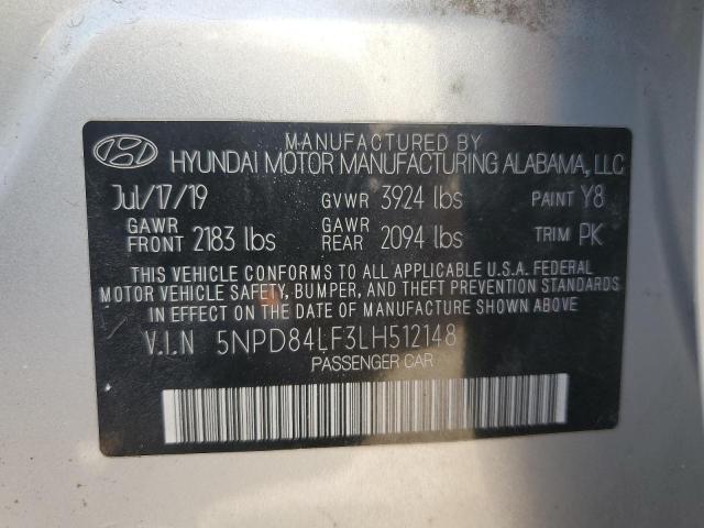 VIN 5NPD84LF3LH512148 2020 Hyundai Elantra, Sel no.13