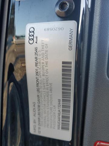 2018 AUDI S4 PRESTIG WAUC4AF48JA132448