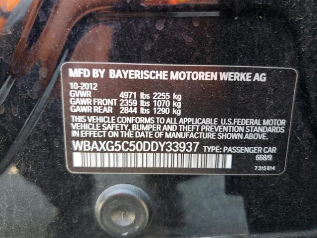 VIN WBAXG5C50DDY33937 2013 BMW 5 Series, 528 I no.12