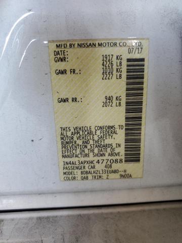2017 NISSAN ALTIMA 2.5 - 1N4AL3APXHC477088
