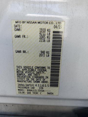 2015 NISSAN ALTIMA 2.5 - 1N4AL3AP1FC431615