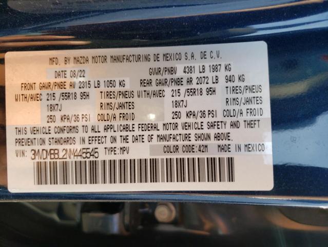 VIN 3MVDMBBL2NM445545 2022 Mazda CX-30, Select no.13