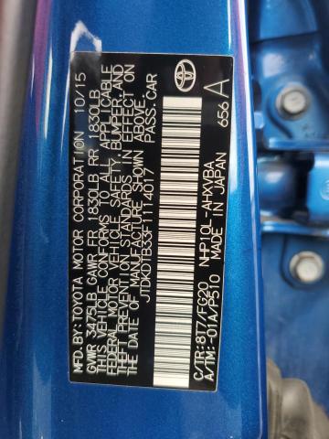 VIN JTDKDTB33F1114017 2015 Toyota Prius no.13