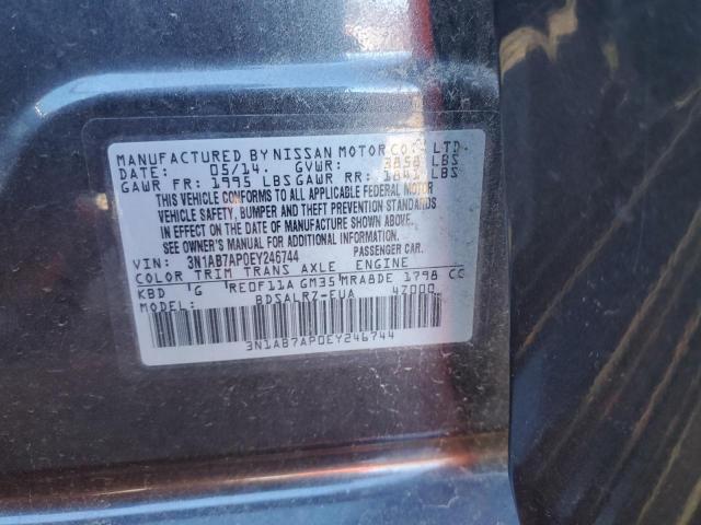 VIN 3N1AB7AP0EY246744 2014 Nissan Sentra, S no.12