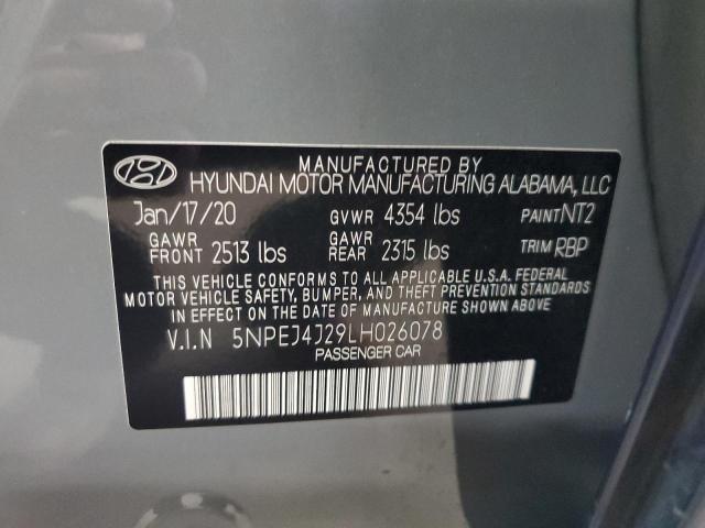 VIN 5NPEJ4J29LH026078 2020 Hyundai Sonata, Sel Plus no.13