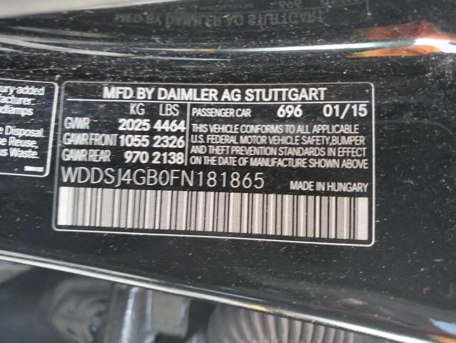 VIN WDDSJ4GB0FN181865 2015 MERCEDES-BENZ A-CLASS no.12