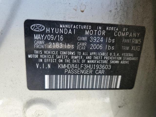 2017 HYUNDAI ELANTRA SE - KMHD84LF3HU193603