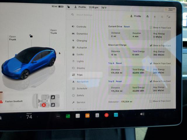 2022 TESLA MODEL 3 - 5YJ3E1EA6NF188117