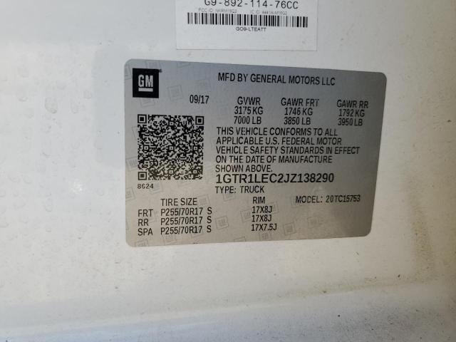 2018 GMC SIERRA C15 - 1GTR1LEC2JZ138290