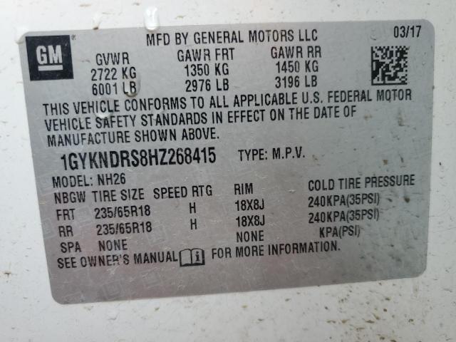2017 CADILLAC XT5 LUXURY - 1GYKNDRS8HZ268415