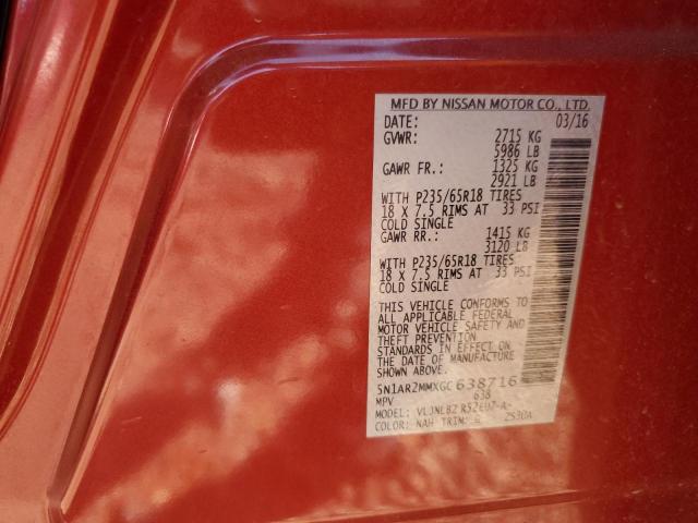 2016 NISSAN PATHFINDER - 5N1AR2MMXGC638716