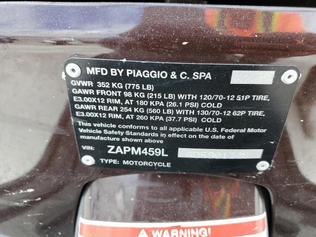 2013 VESPA GTS 300 SU ZAPM459L8D5901348
