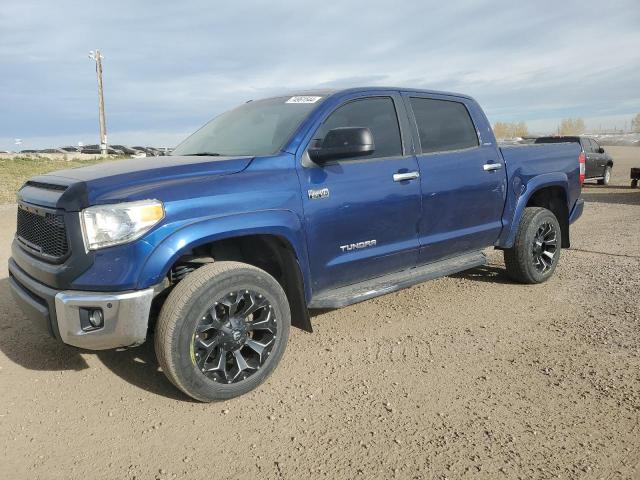 TOYOTA TUNDRA CRE 2014 blue crew pic gas 5TFHY5F19EX335619 photo #1