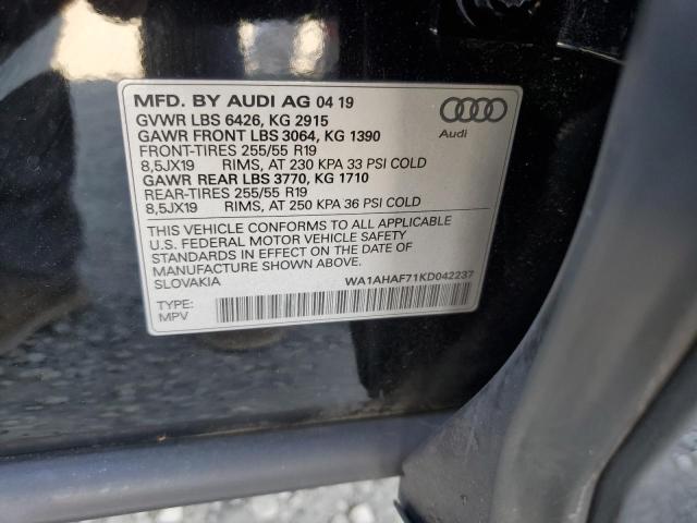 VIN WA1AHAF71KD042237 2019 Audi Q7, Premium no.13