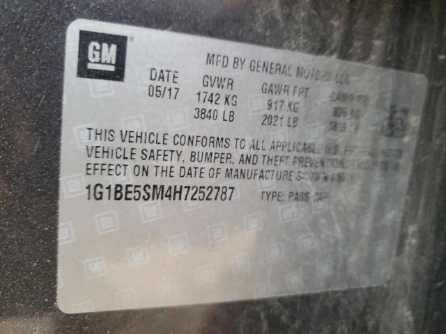 2017 CHEVROLET CRUZE LT - 1G1BE5SM4H7252787
