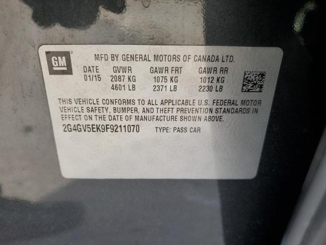 2015 BUICK REGAL 2G4GV5EK9F9211070