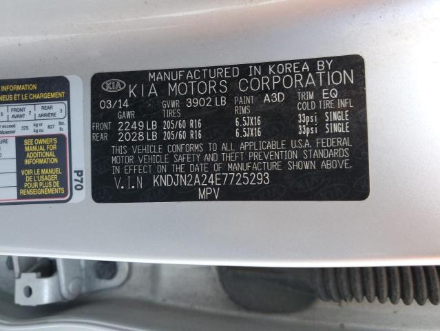 VIN KNDJN2A24E7725293 2014 KIA SOUL no.13