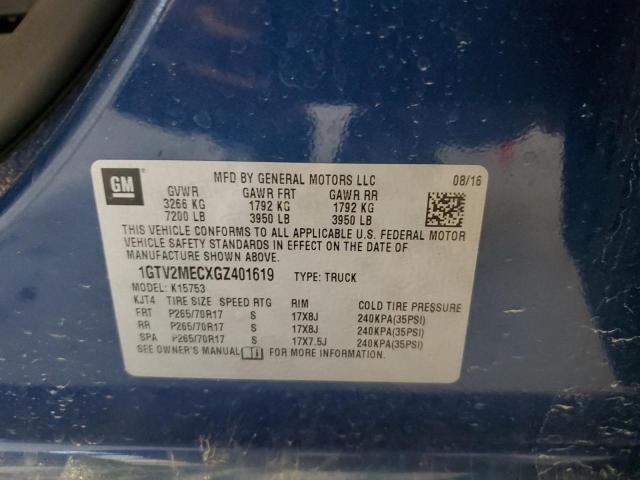 2016 GMC SIERRA K15 - 1GTV2MECXGZ401619