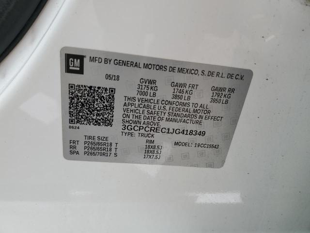 2018 CHEVROLET SILVERADO - 3GCPCREC1JG418349