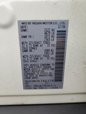 2017 NISSAN ROGUE SV - 5N1AT2MV7HC766374