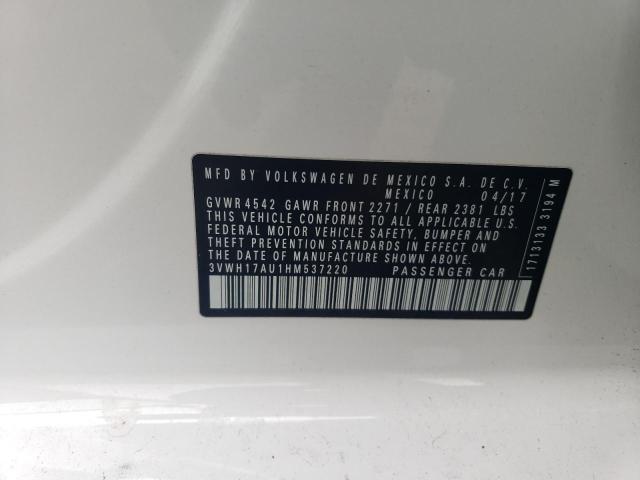 2017 VOLKSWAGEN GOLF ALLTR - 3VWH17AU1HM537220