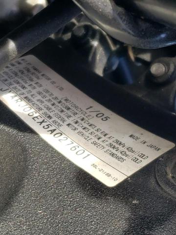 2005 YAMAHA YZFR6 L JYARJ06EX5A027601