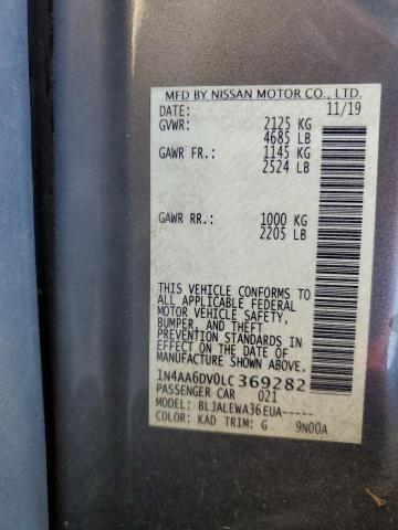 2020 NISSAN MAXIMA SL - 1N4AA6DV0LC369282