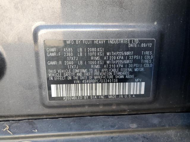 VIN 4S4BRBPC7D3240138 2013 Subaru Outback, 2.5I Lim... no.13