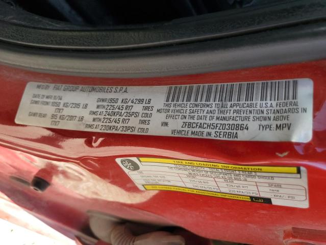 2015 FIAT 500L LOUNG ZFBCFACH5FZ030864