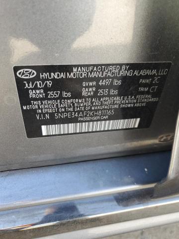 2019 HYUNDAI SONATA LIM - 5NPE34AF2KH811165