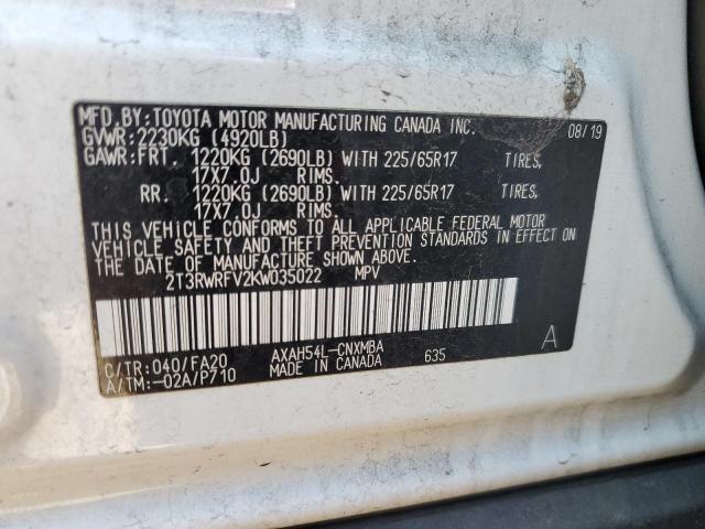 VIN 2T3RWRFV2KW035022 2019 Toyota RAV4, Xle no.14