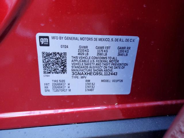 VIN 3GNAXHEG9SL112443 2025 CHEVROLET EQUINOX no.13