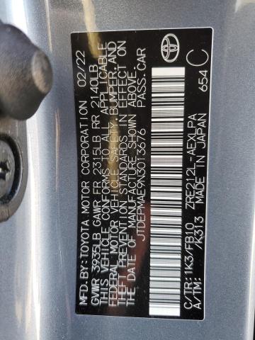 2022 TOYOTA COROLLA LE - JTDEPMAE9N3013676