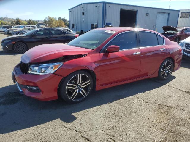 HONDA ACCORD SPO 2016 red  gas 1HGCR2F59GA204450 photo #1